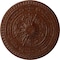 Ekena Millwork Naple Ceiling Medallion (Canopies up to 3 3/8"), 37 1/2"OD x 3 3/8"P, Burnished Mahogany Crackle CM37NABMC - alternate 1